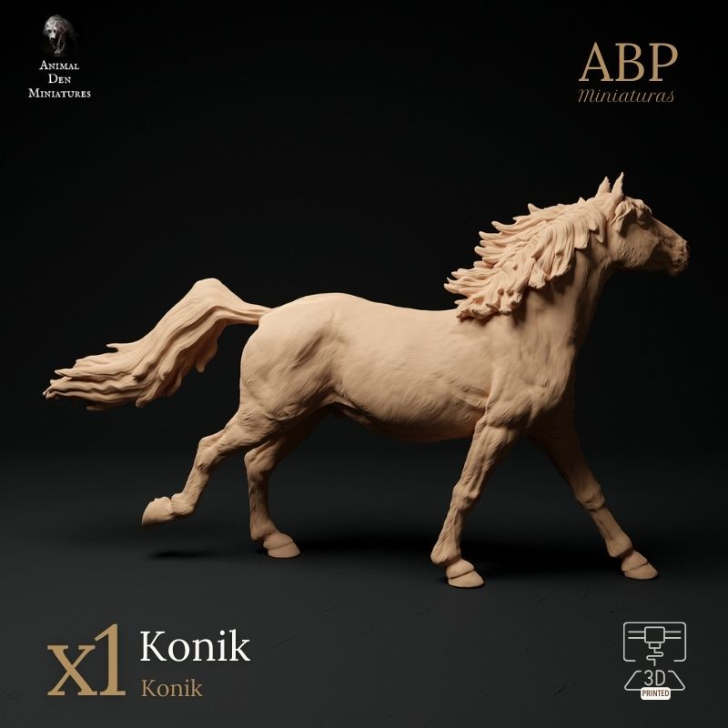 Caballo Konik Galopando
