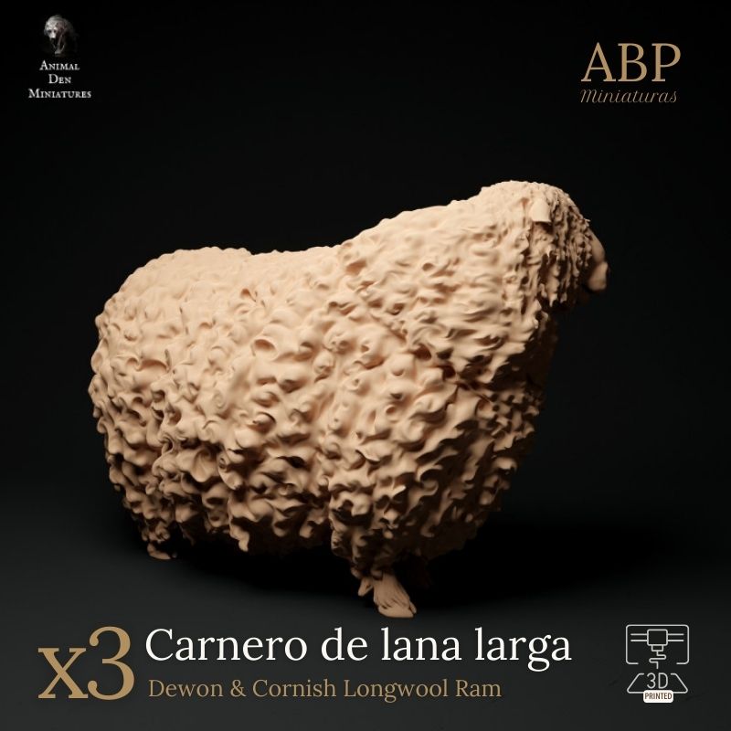 Set de 3 Carnero de lana larga