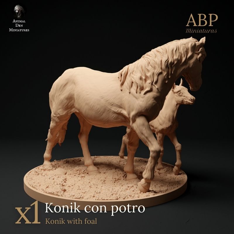Yegua Konik con Potro