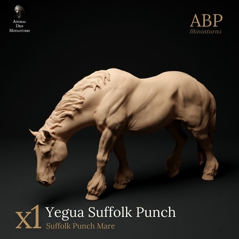 Yegua Suffolk Punch Pastando