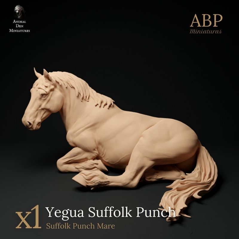 Yegua Suffolk Punch Tumbada