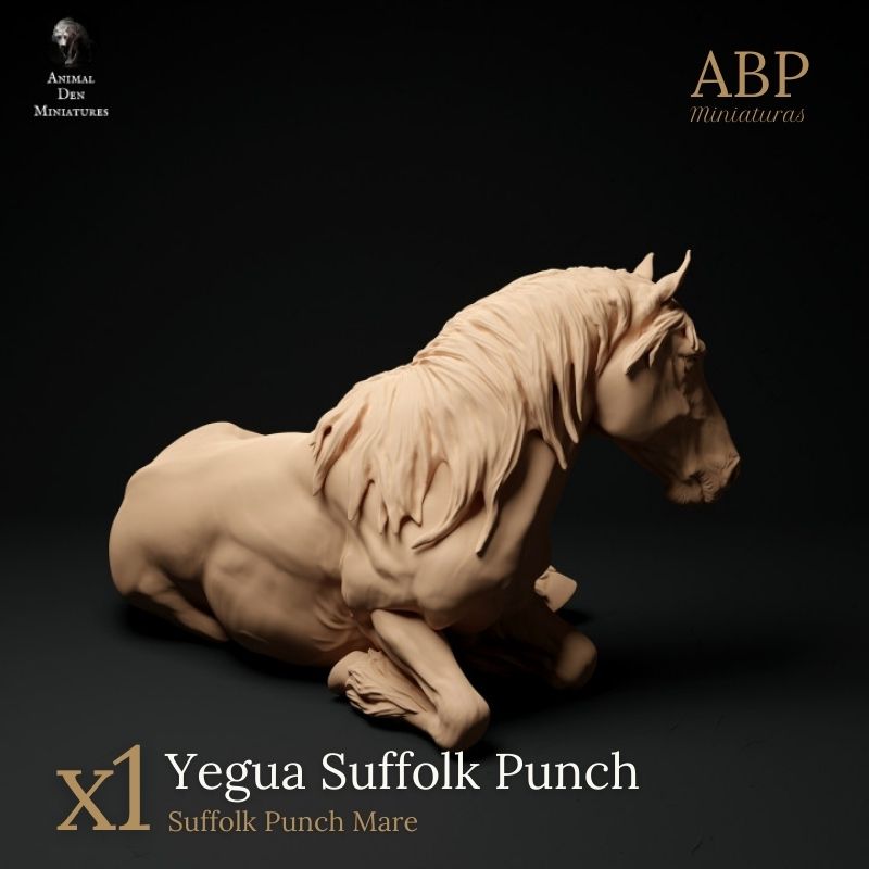 Yegua Suffolk Punch Tumbada
