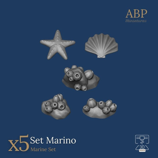 Set Marino - Conchas y Corales